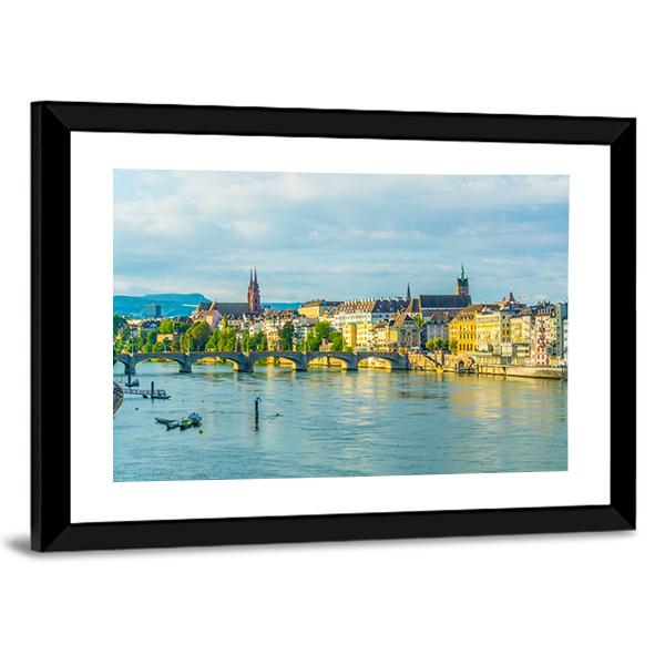 Saint Martin Church In Switzerland Canvas Wall Art-3 Horizontal-Gallery Wrap-25" x 16"-Tiaracle