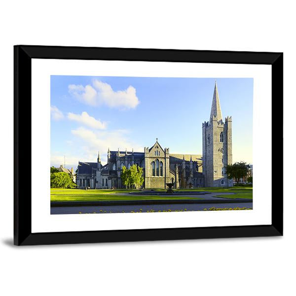 Saint Patrick Cathedral In Dublin Canvas Wall Art-3 Horizontal-Gallery Wrap-25" x 16"-Tiaracle
