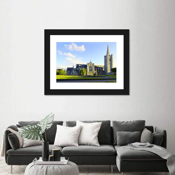 Saint Patrick Cathedral In Dublin Canvas Wall Art-3 Horizontal-Gallery Wrap-25" x 16"-Tiaracle