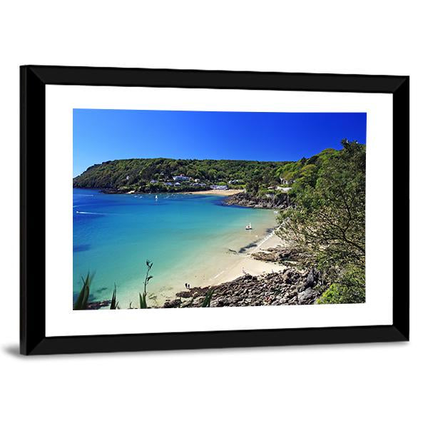 Salcombe Ria In South Devon Canvas Wall Art-3 Horizontal-Gallery Wrap-25" x 16"-Tiaracle