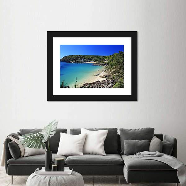 Salcombe Ria In South Devon Canvas Wall Art-3 Horizontal-Gallery Wrap-25" x 16"-Tiaracle