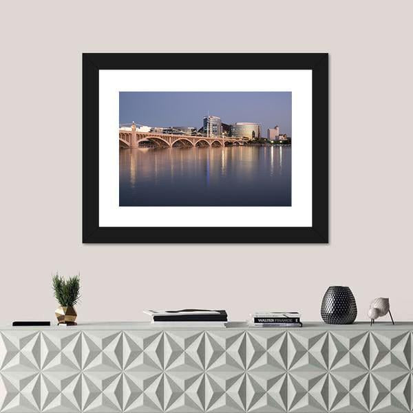 Salt River At Tempe Town Lake Canvas Wall Art-1 Piece-Framed Print-20" x 16"-Tiaracle