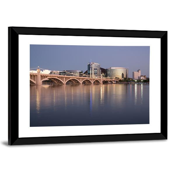 Salt River At Tempe Town Lake Canvas Wall Art-3 Horizontal-Gallery Wrap-25" x 16"-Tiaracle