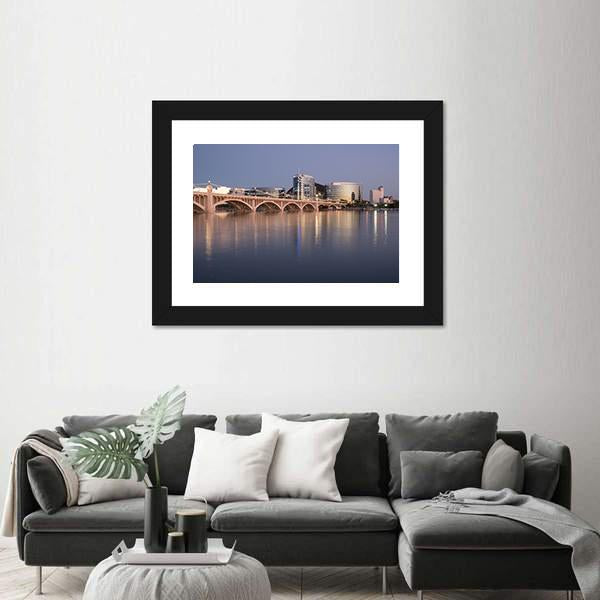 Salt River At Tempe Town Lake Canvas Wall Art-3 Horizontal-Gallery Wrap-25" x 16"-Tiaracle