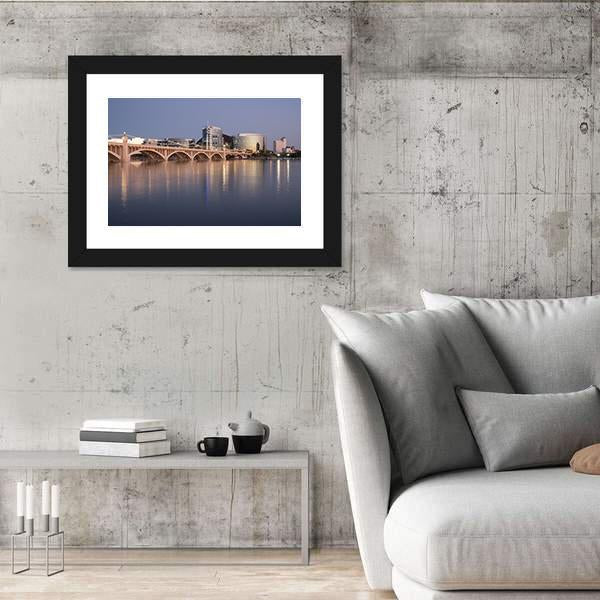 Salt River At Tempe Town Lake Canvas Wall Art-3 Horizontal-Gallery Wrap-25" x 16"-Tiaracle