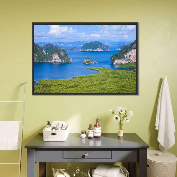 Samed Nang Chee Viewpoint Canvas Wall Art-1 Piece-Floating Frame-24" x 16"-Tiaracle