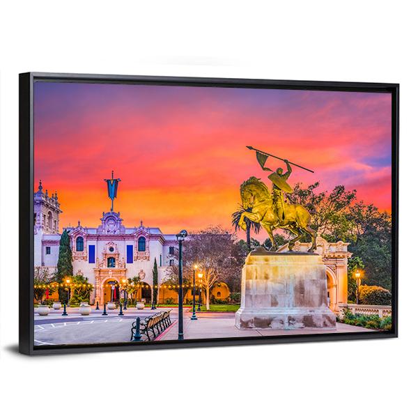 San Diego City In California At Dawn Canvas Wall Art-3 Horizontal-Gallery Wrap-25" x 16"-Tiaracle