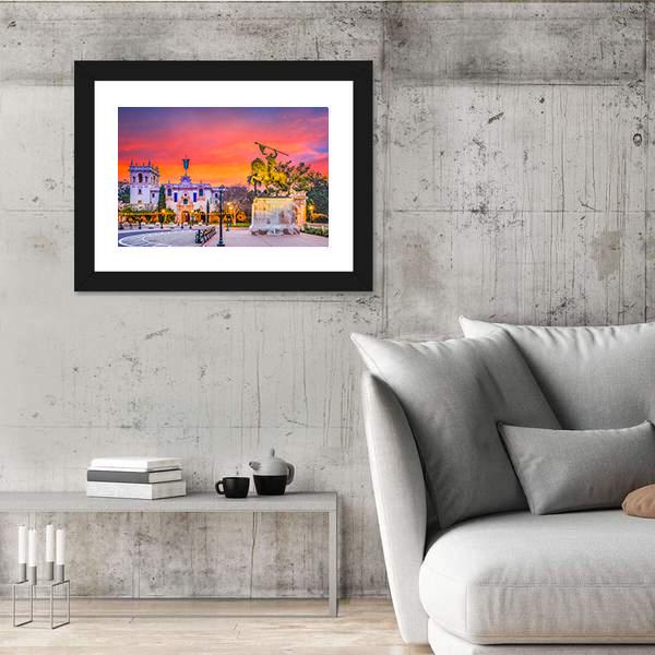 San Diego City In California At Dawn Canvas Wall Art-3 Horizontal-Gallery Wrap-25" x 16"-Tiaracle