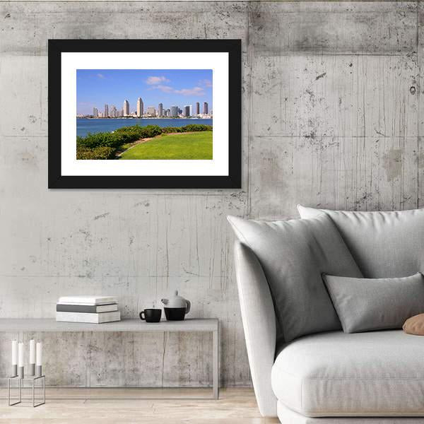 San Diego Skyline Canvas Wall Art-5 Horizontal-Gallery Wrap-22" x 12"-Tiaracle