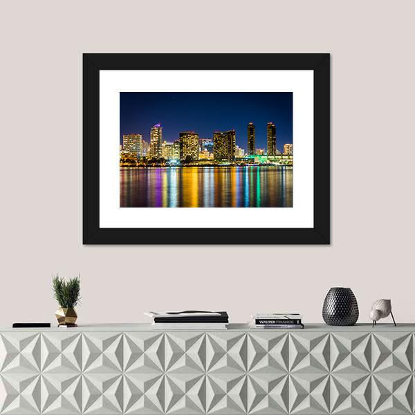 San Diego Skyline From Centennial Park Canvas Wall Art-1 Piece-Framed Print-20" x 16"-Tiaracle