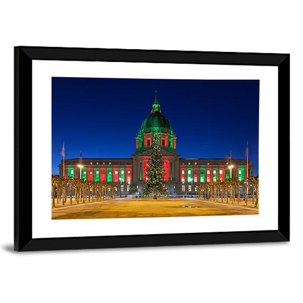 San Francisco City Hall Canvas Wall Art-3 Horizontal-Gallery Wrap-25" x 16"-Tiaracle