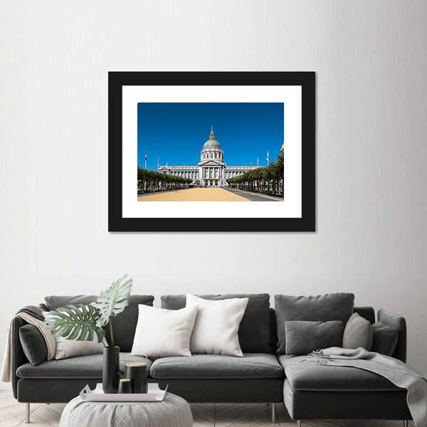 San Francisco's City Hall Canvas Wall Art-1 Piece-Framed Print-30" x 20"-Tiaracle