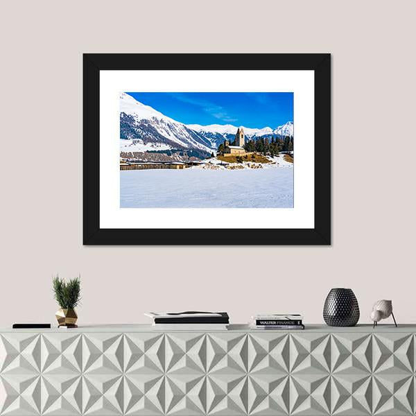 San Gian Church In Switzerland Canvas Wall Art-1 Piece-Framed Print-20" x 16"-Tiaracle