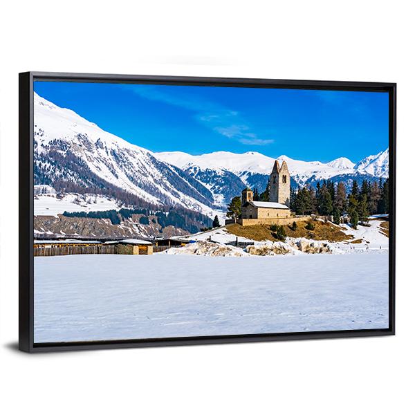 San Gian Church In Switzerland Canvas Wall Art-3 Horizontal-Gallery Wrap-25" x 16"-Tiaracle