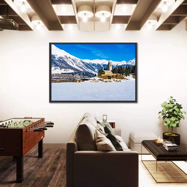 San Gian Church In Switzerland Canvas Wall Art-3 Horizontal-Gallery Wrap-25" x 16"-Tiaracle