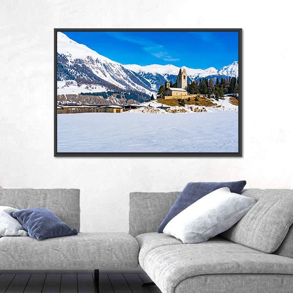 San Gian Church In Switzerland Canvas Wall Art-3 Horizontal-Gallery Wrap-25" x 16"-Tiaracle