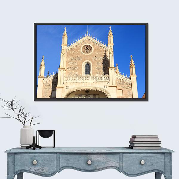 San Jeronimo Church In Madrid Canvas Wall Art-1 Piece-Floating Frame-24" x 16"-Tiaracle