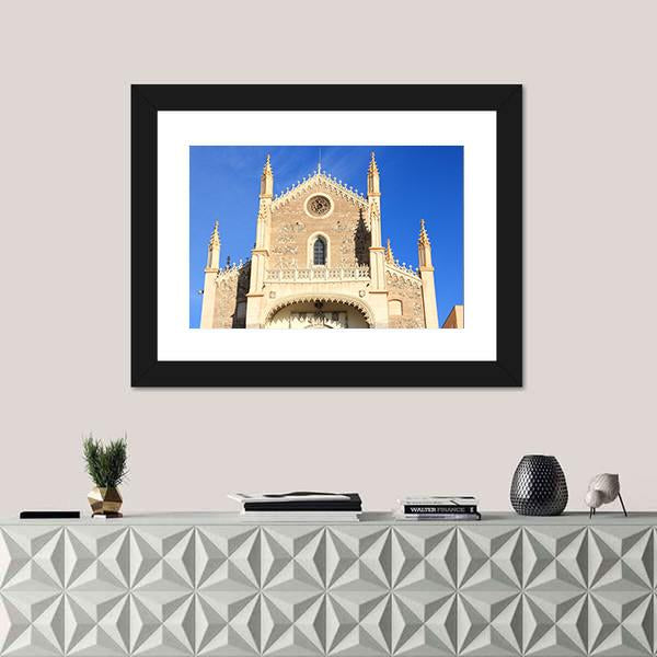 San Jeronimo Church In Madrid Canvas Wall Art-1 Piece-Framed Print-20" x 16"-Tiaracle