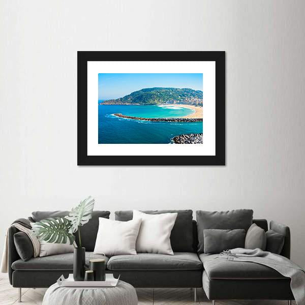 San Sebastian City View Canvas Wall Art-1 Piece-Framed Print-20" x 16"-Tiaracle