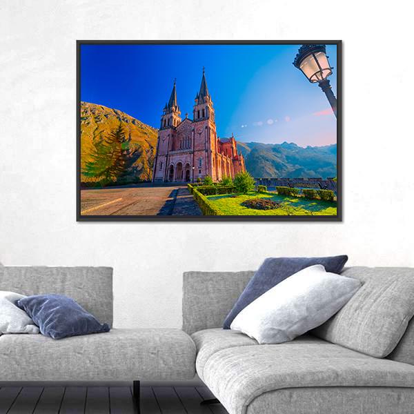 Sanctuary Of Covadonga In Spain Canvas Wall Art-3 Horizontal-Gallery Wrap-25" x 16"-Tiaracle