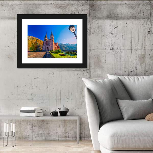 Sanctuary Of Covadonga In Spain Canvas Wall Art-5 Horizontal-Gallery Wrap-22" x 12"-Tiaracle
