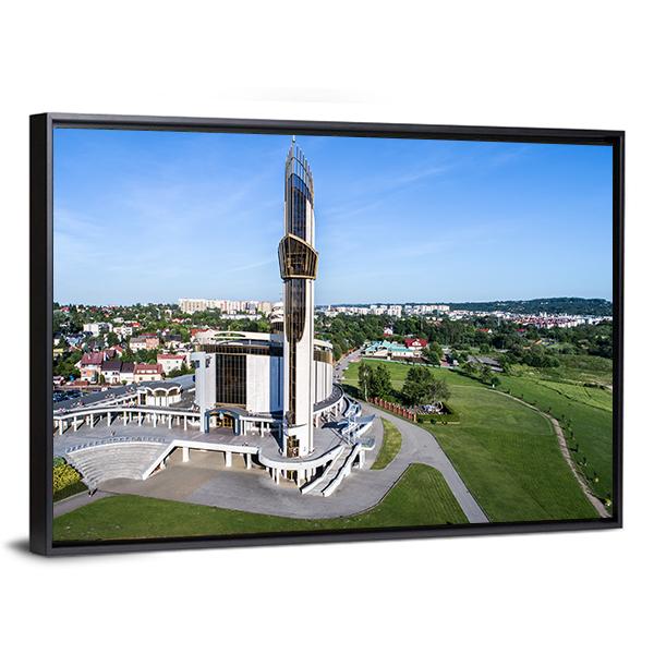 Sanctuary Of Divine Mercy Canvas Wall Art-3 Horizontal-Gallery Wrap-25" x 16"-Tiaracle