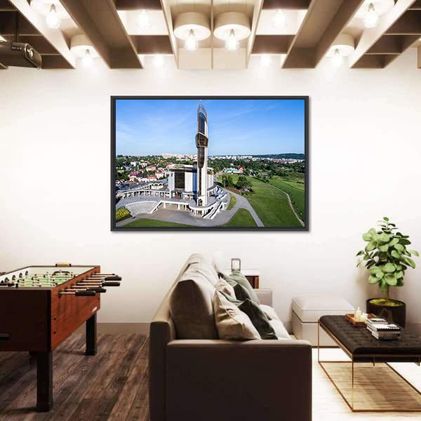 Sanctuary Of Divine Mercy Canvas Wall Art-3 Horizontal-Gallery Wrap-25" x 16"-Tiaracle