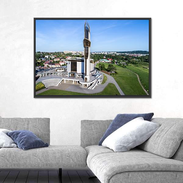 Sanctuary Of Divine Mercy Canvas Wall Art-3 Horizontal-Gallery Wrap-25" x 16"-Tiaracle
