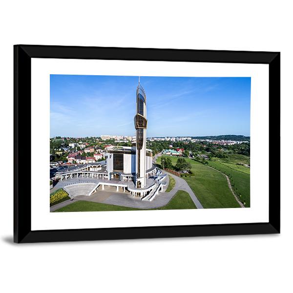 Sanctuary Of Divine Mercy Canvas Wall Art-3 Horizontal-Gallery Wrap-25" x 16"-Tiaracle