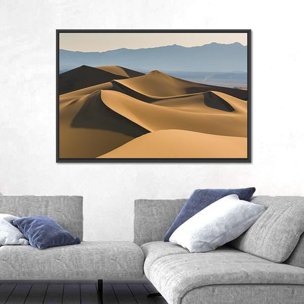 Sand Dunes Over Sunrise Sky Canvas Wall Art-5 Horizontal-Gallery Wrap-22" x 12"-Tiaracle