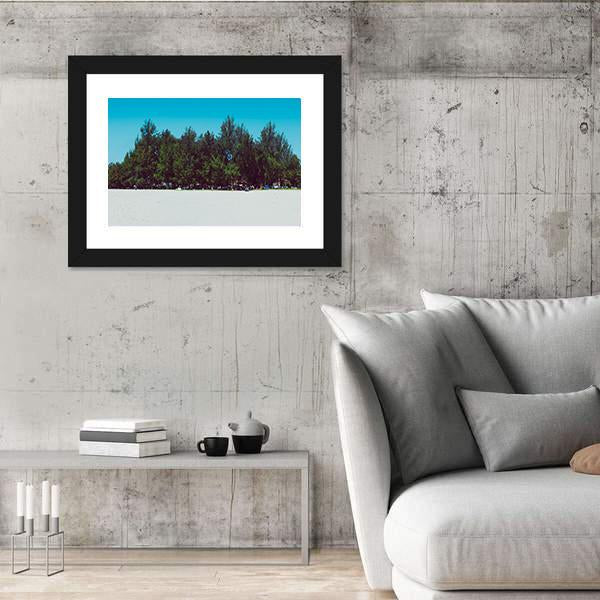 Sand Dunes With Trees And Sepang Beach Canvas Wall Art-3 Horizontal-Gallery Wrap-25" x 16"-Tiaracle