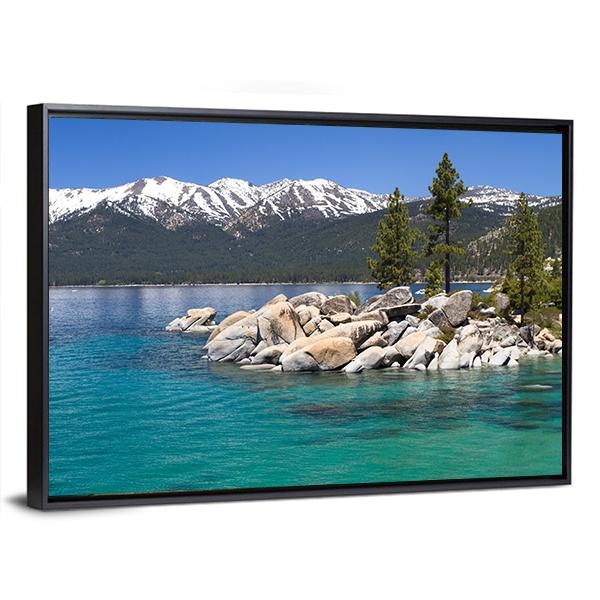 Sand Harbor Lake Tahoe Canvas Wall Art-5 Horizontal-Gallery Wrap-22" x 12"-Tiaracle