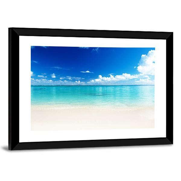 Sand Of Beach And Caribbean Sea Canvas Wall Art-3 Horizontal-Gallery Wrap-25" x 16"-Tiaracle