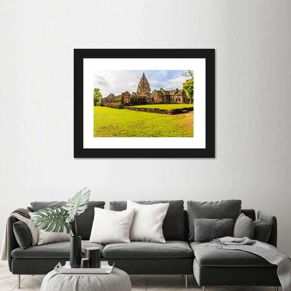 Sand Stone Castle In Thailand Canvas Wall Art-1 Piece-Framed Print-20" x 16"-Tiaracle