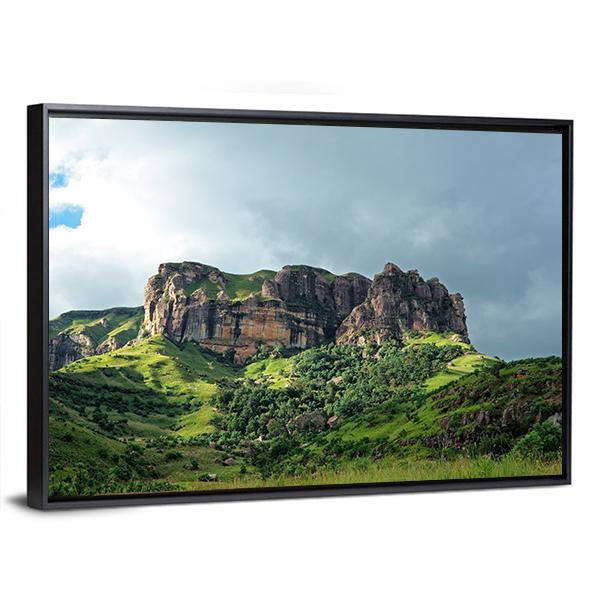 Sandstone Rock Drakensberg Mountains Canvas Wall Art-3 Horizontal-Gallery Wrap-25" x 16"-Tiaracle