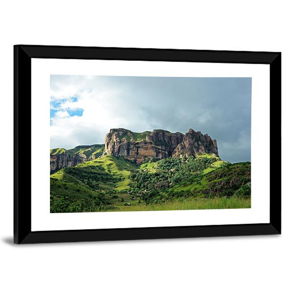 Sandstone Rock Drakensberg Mountains Canvas Wall Art-3 Horizontal-Gallery Wrap-25" x 16"-Tiaracle