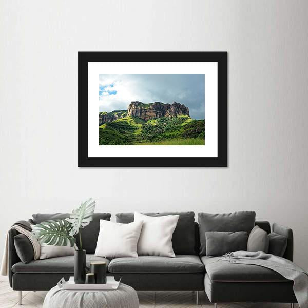 Sandstone Rock Drakensberg Mountains Canvas Wall Art-3 Horizontal-Gallery Wrap-25" x 16"-Tiaracle