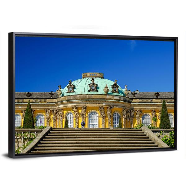 Sans-Souci Palace In Posdam In Germany Canvas Wall Art-3 Horizontal-Gallery Wrap-25" x 16"-Tiaracle