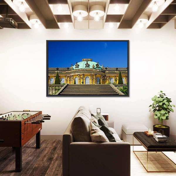 Sans-Souci Palace In Posdam In Germany Canvas Wall Art-3 Horizontal-Gallery Wrap-25" x 16"-Tiaracle