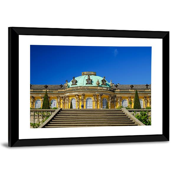Sans-Souci Palace In Posdam In Germany Canvas Wall Art-3 Horizontal-Gallery Wrap-25" x 16"-Tiaracle