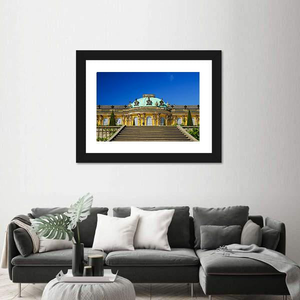 Sans-Souci Palace In Posdam In Germany Canvas Wall Art-3 Horizontal-Gallery Wrap-25" x 16"-Tiaracle