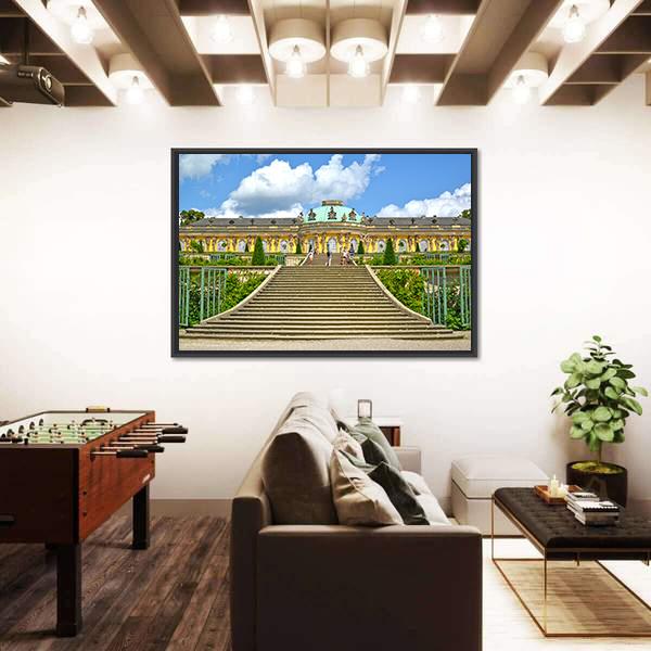 Sanssouci Palace Canvas Wall Art-5 Horizontal-Gallery Wrap-22" x 12"-Tiaracle