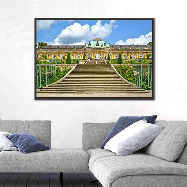 Sanssouci Palace Canvas Wall Art-5 Horizontal-Gallery Wrap-22" x 12"-Tiaracle