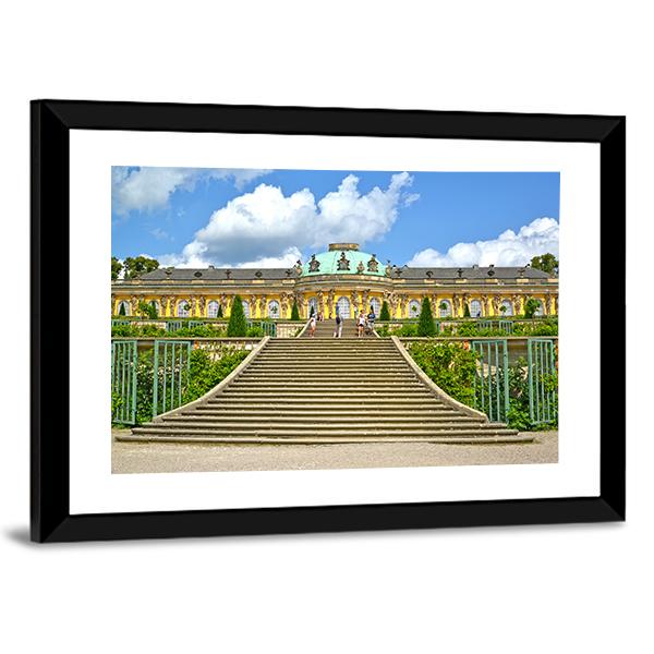 Sanssouci Palace Canvas Wall Art-5 Horizontal-Gallery Wrap-22" x 12"-Tiaracle