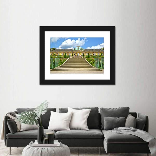 Sanssouci Palace Canvas Wall Art-5 Horizontal-Gallery Wrap-22" x 12"-Tiaracle