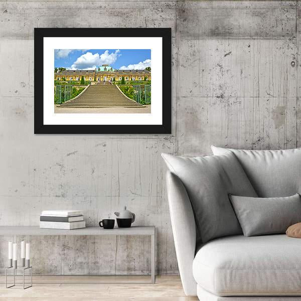 Sanssouci Palace Canvas Wall Art-5 Horizontal-Gallery Wrap-22" x 12"-Tiaracle