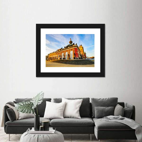 Sanssouci Palace In Potsdam Canvas Wall Art-1 Piece-Framed Print-42" x 14"-Tiaracle