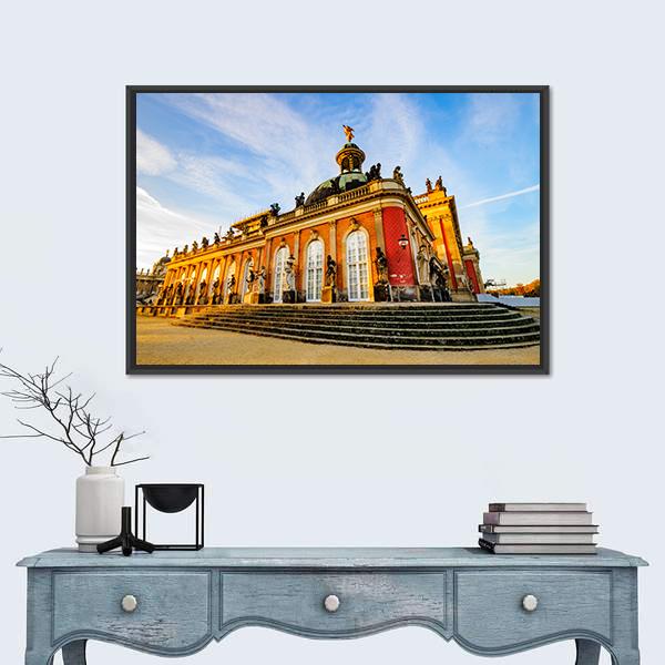 Sanssouci Palace In Potsdam Canvas Wall Art-5 Horizontal-Gallery Wrap-22" x 12"-Tiaracle