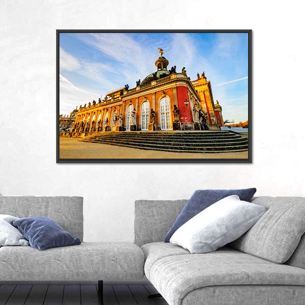 Sanssouci Palace In Potsdam Canvas Wall Art-5 Horizontal-Gallery Wrap-22" x 12"-Tiaracle