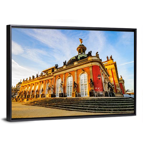 Sanssouci Palace In Potsdam Canvas Wall Art-5 Horizontal-Gallery Wrap-22" x 12"-Tiaracle